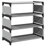 Voir la diapositive 2 : VIDAXL Etagere a chaussures 4 niveaux gris 54x28x55 cm tissu non-tisse