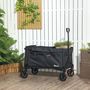 Voir la diapositive 2 : OUTSUNNY Chariot de jardin pliable 155L - chariot de transport - chariot de plage max 100Kg - noir