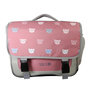 Voir la diapositive 1 : Bagtrotter Cartable Scolaire Primaire 38cm Lili Lou gris et rose  2 Compartiments - Bagtrotter