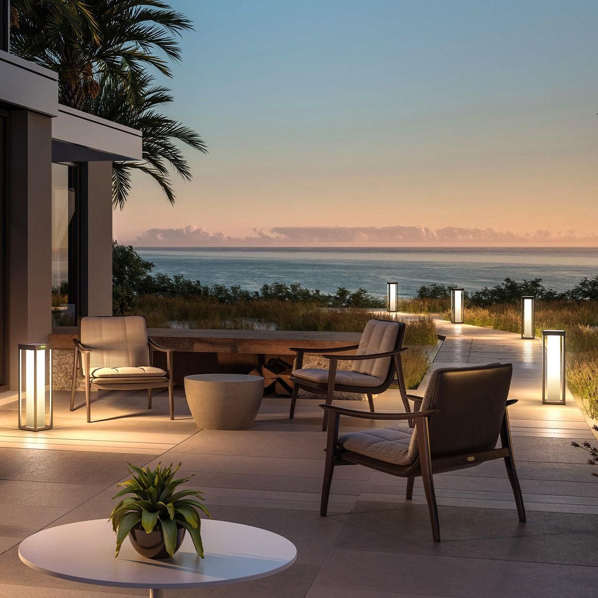 Lumisky Borne solaire RADIA Noir Aluminium H50cm