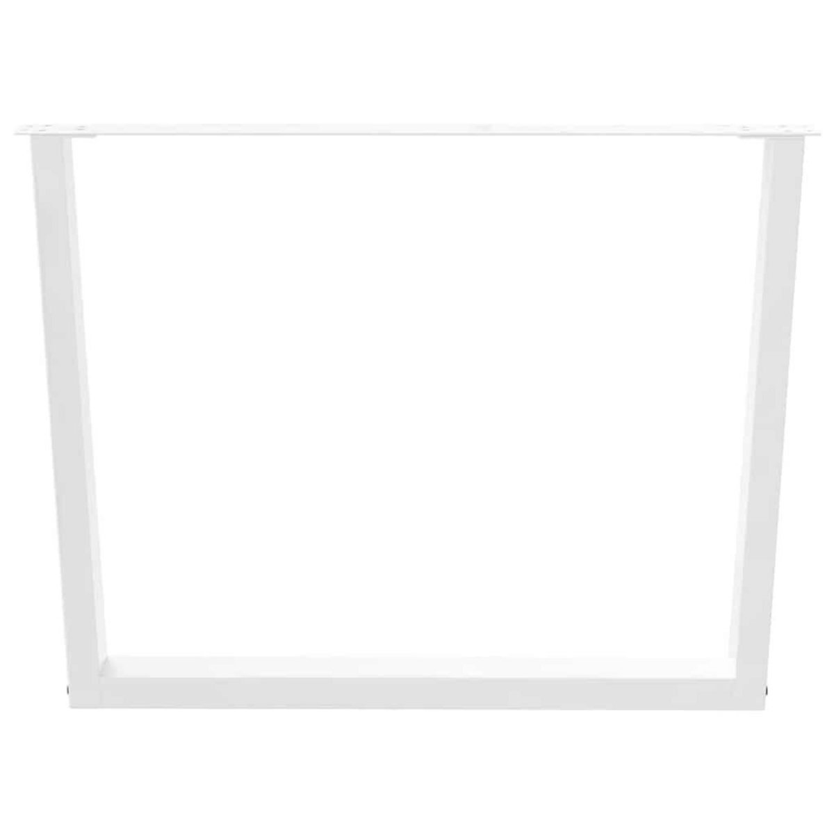 VIDAXL Pieds de table a manger forme de V 3 pcs blanc 100x(72-73,3) cm