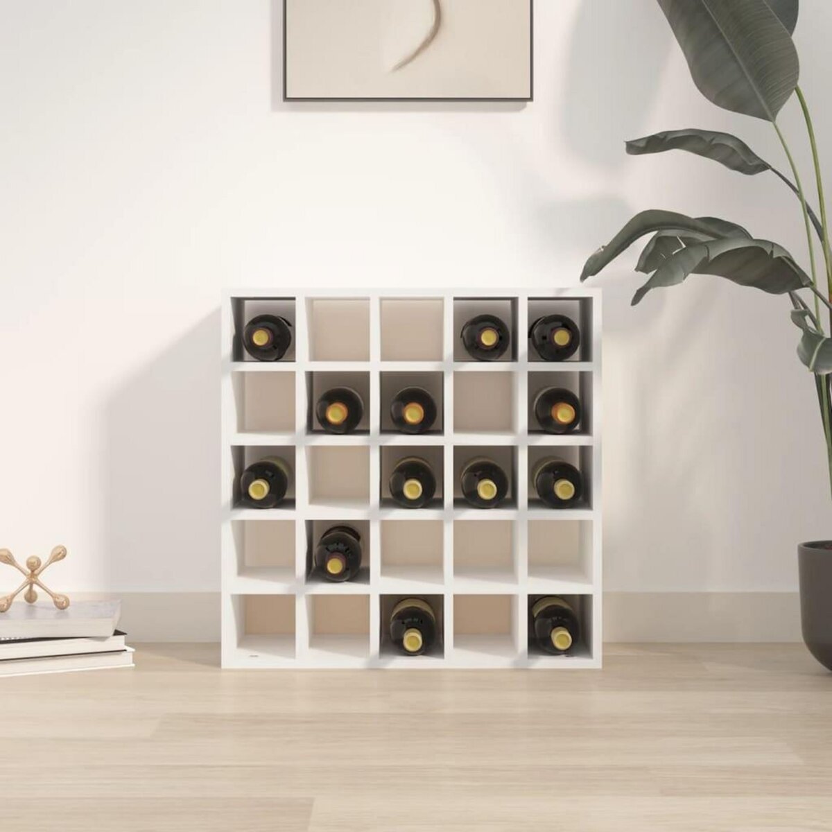 VIDAXL Armoire a vin Blanc 56x25x56 cm Bois de pin massif