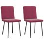 Voir la diapositive 2 : VIDAXL Chaises a manger lot de 2 Rouge bordeaux Velours