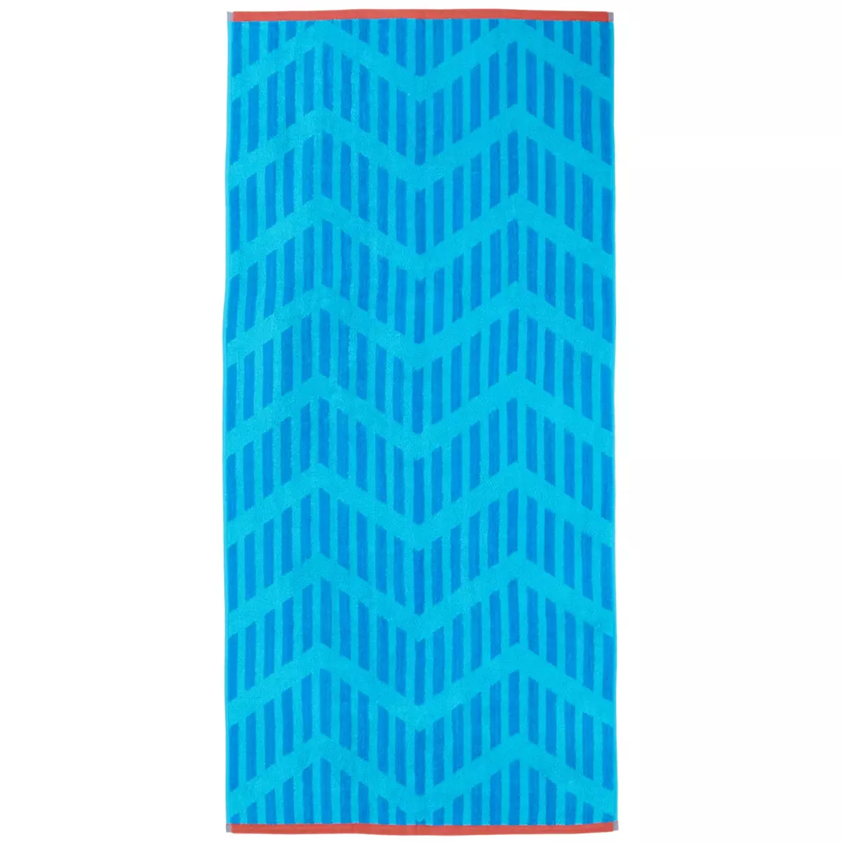 ACTUEL Drap de plage en coton 350 gr/m2 motif zigzag TROPIC