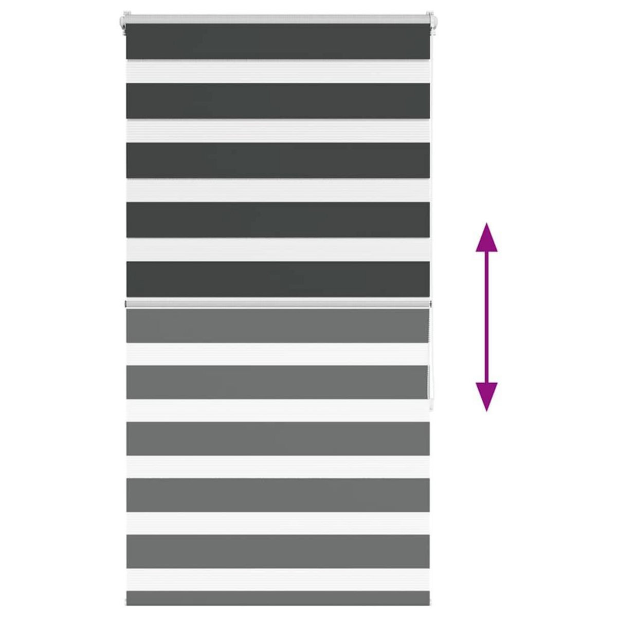 VIDAXL Store zebre noir 80x150 cm largeur du tissu 75,9 cm polyester