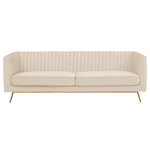 Rendez vous déco Canapé 3 places en velours beige-Gatsby