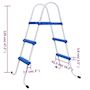 Voir la diapositive 6 : VIDAXL Echelle de piscine Bleu et blanc 84 cm Acier