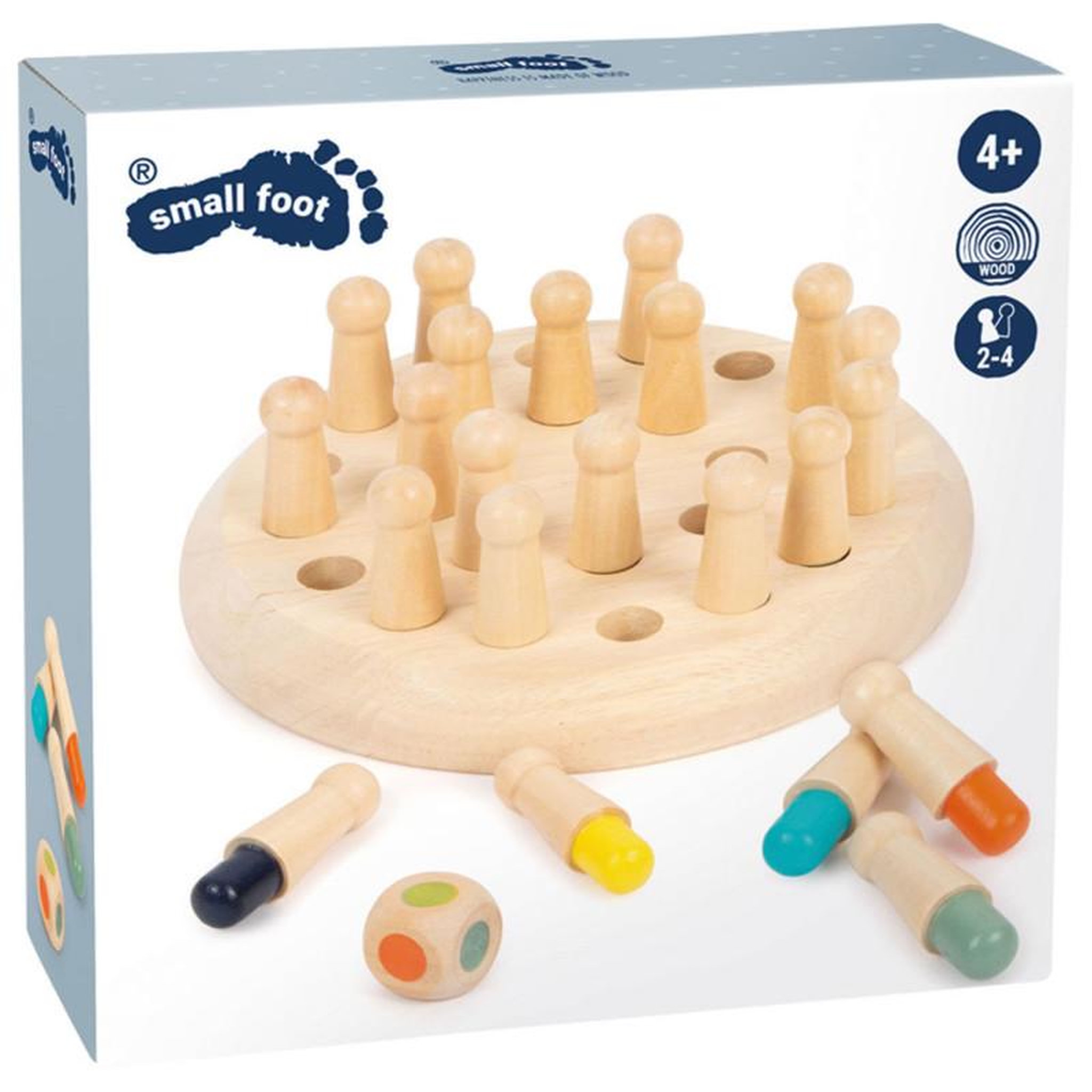 Voir la diapositive 2 : SMALL FOOT Small Foot - Wooden Color Memo Game 11962