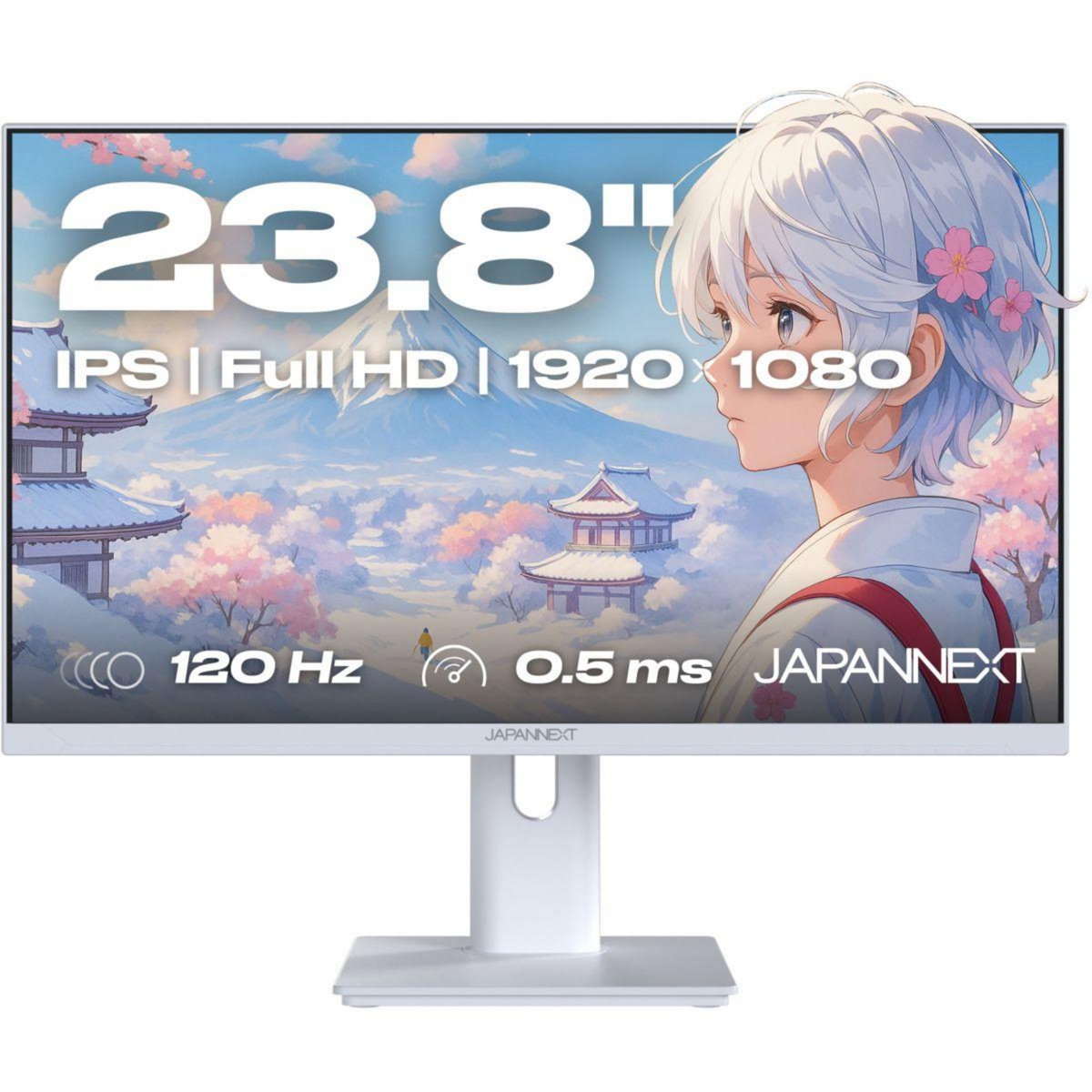 JAPANNEXT Ecran PC Gamer JN-IPS238G120F-HSP-PK 24'' Blanc