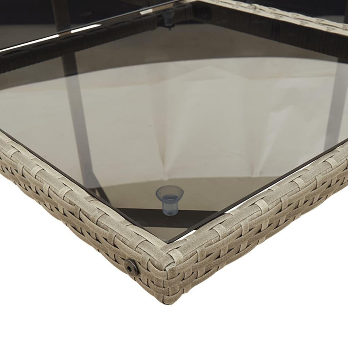 VIDAXL Ensemble a manger de jardin 17 pcs et coussins resine tressee