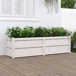VIDAXL Jardiniere blanc 180x50x50 cm bois de pin massif