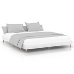 VIDAXL Cadre de lit sans matelas blanc 140x200 cm bois d'ingenierie