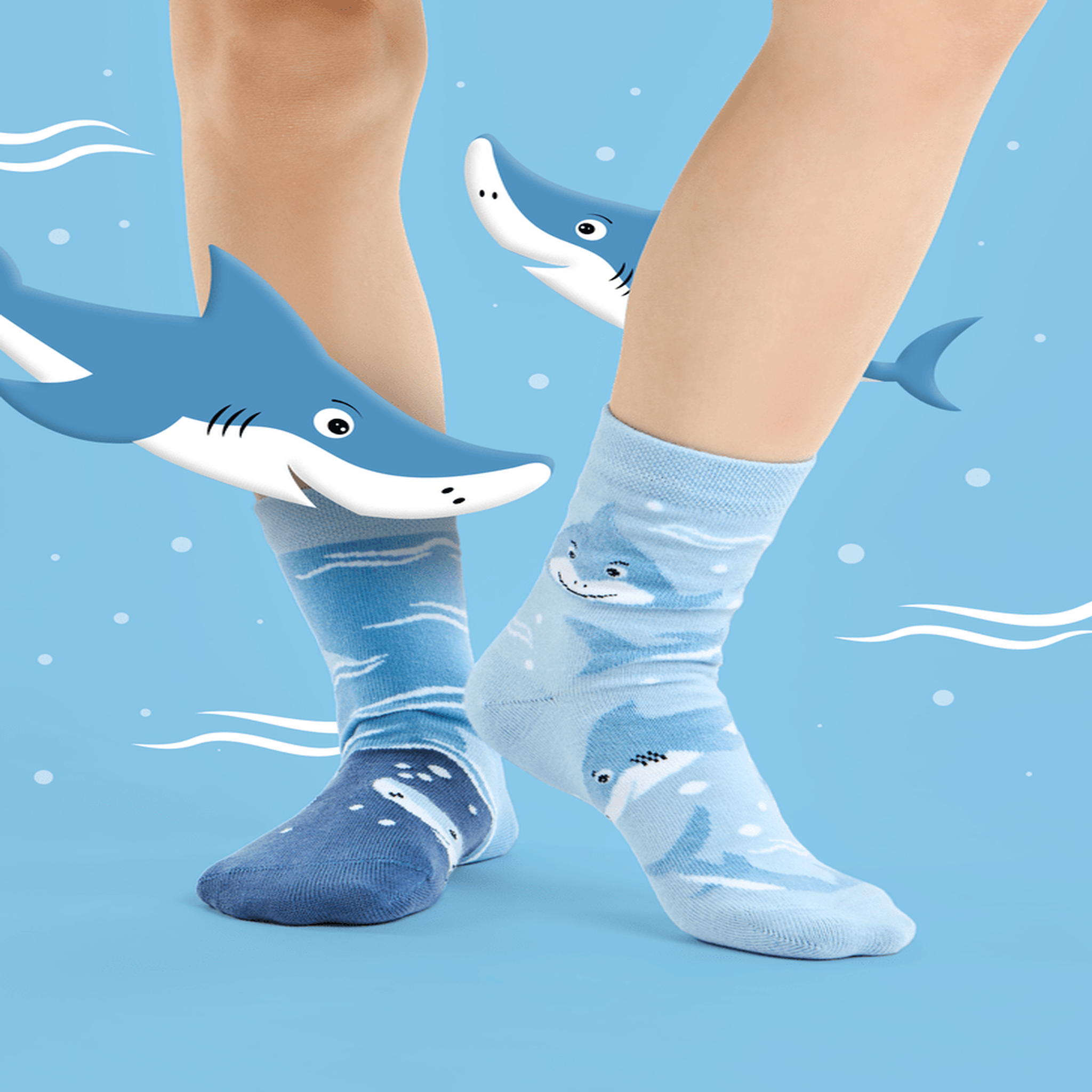 Voir la diapositive 2 : DEDOLES Chaussettes enfants requin gris