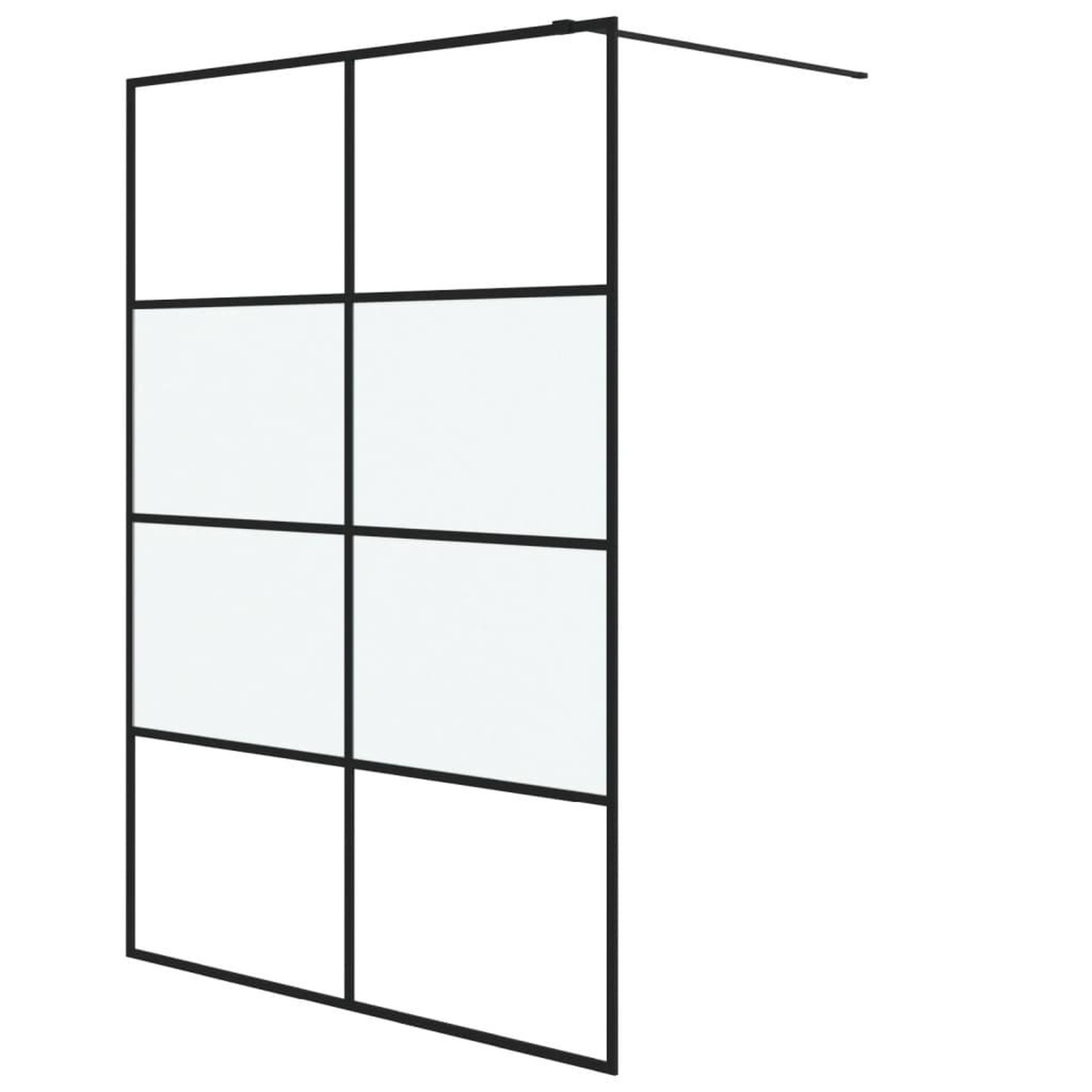 Voir la diapositive 2 : VIDAXL Paroi de douche Noir 140x195 cm Verre ESG demi-depoli