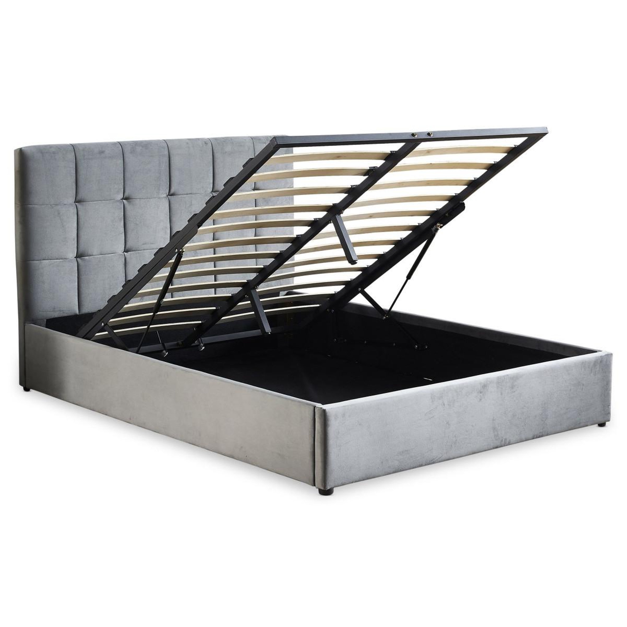 Voir la diapositive 3 : Paris Prix Lit adulte sommier relevable  birma  180x200cm argent