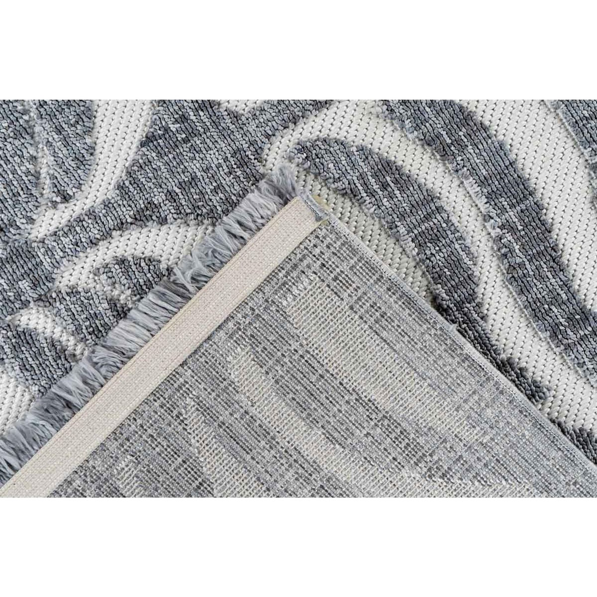Paris Prix Tapis Tissé Ethnique à Poils Courts  Sarai II  Gris