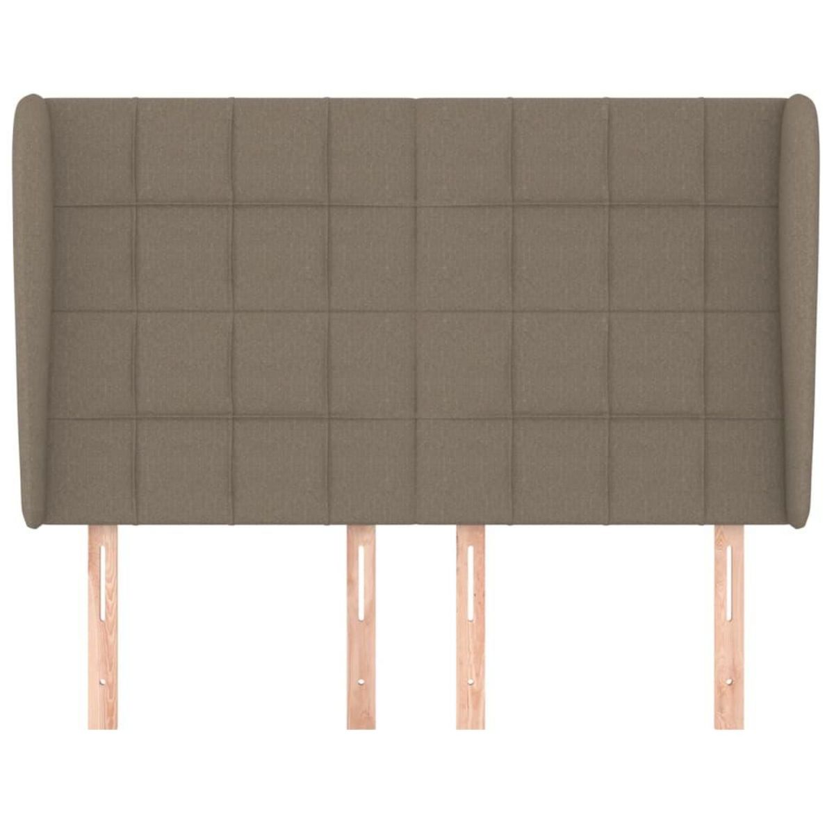 VIDAXL Tete de lit avec oreilles Taupe 147x23x118/128 cm Tissu