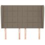 Voir la diapositive 3 : VIDAXL Tete de lit avec oreilles Taupe 147x23x118/128 cm Tissu