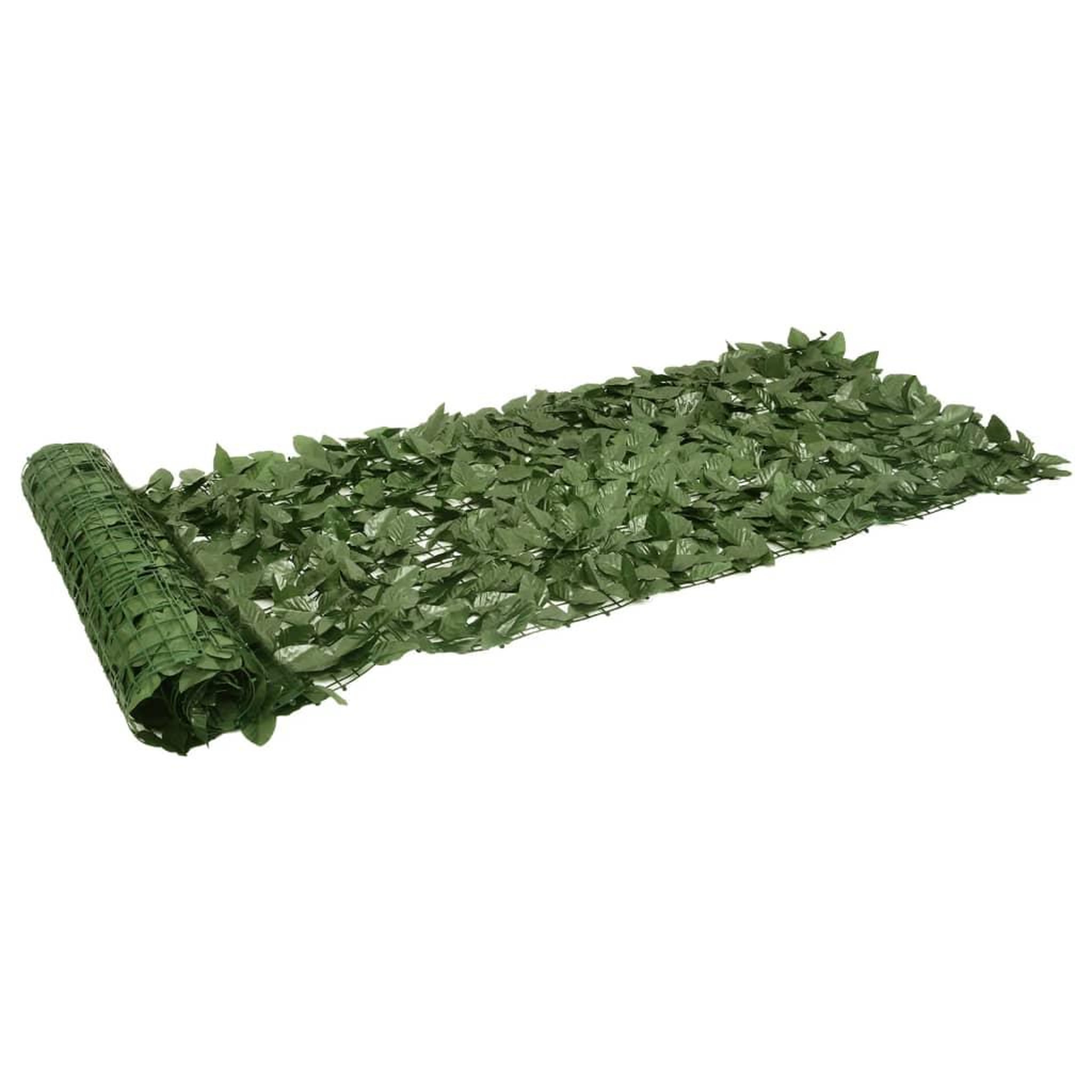 Voir la diapositive 2 : VIDAXL Ecran de balcon avec feuilles vert fonce 400x75 cm