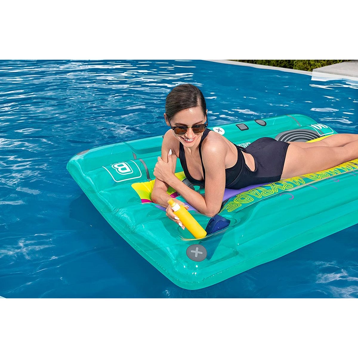 BESTWAY Matelas gonflable design rétro de cassettes