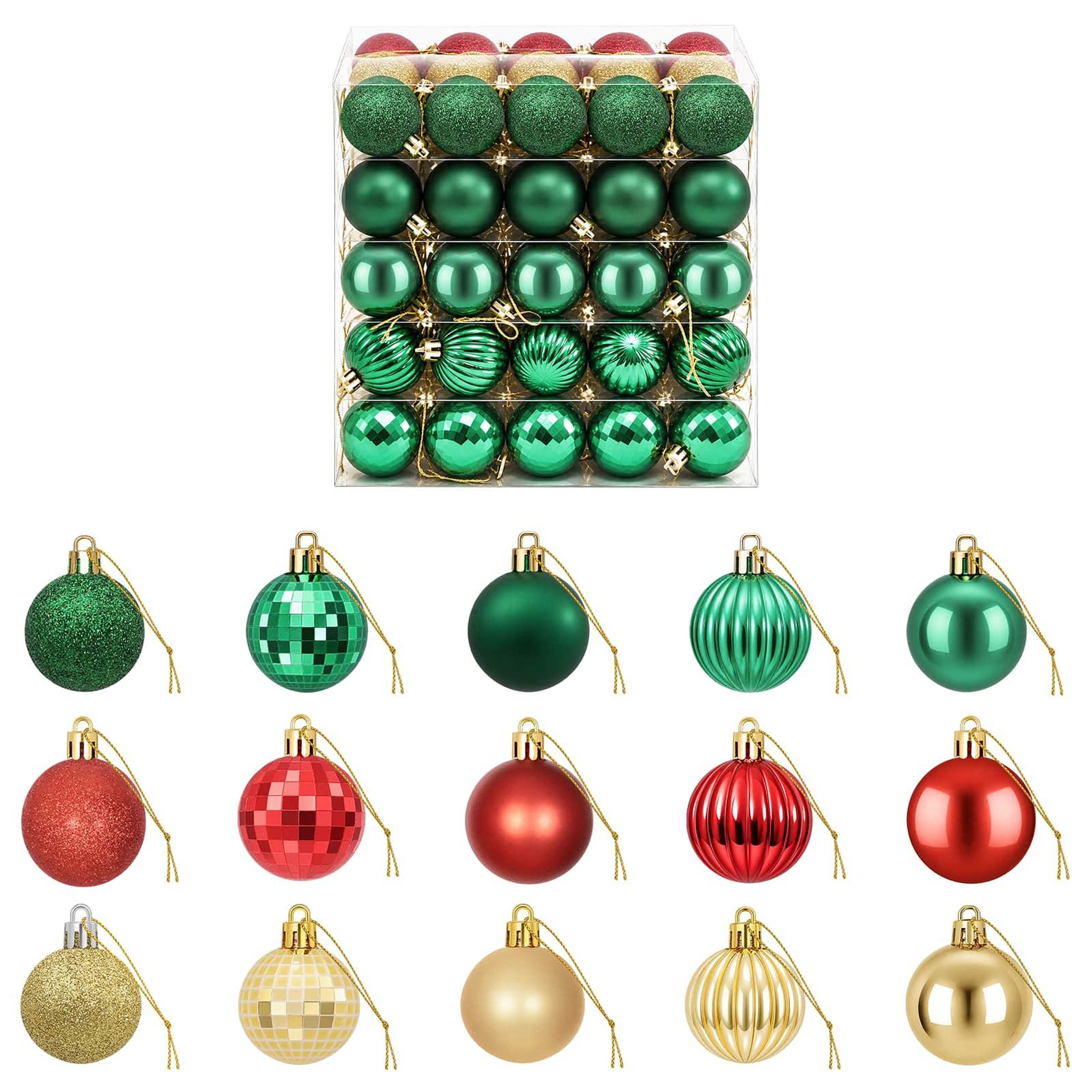 VIDAXL Ensemble de boules de Noël 100 pc Rouge, dore et vert 4 cm