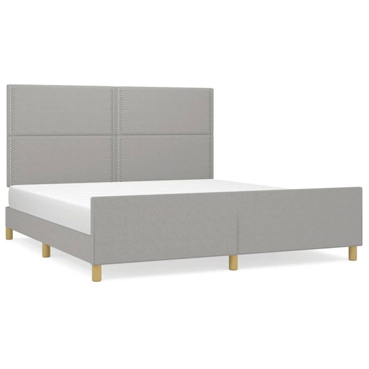 VIDAXL Cadre de lit sans matelas gris clair 180x200 cm tissu