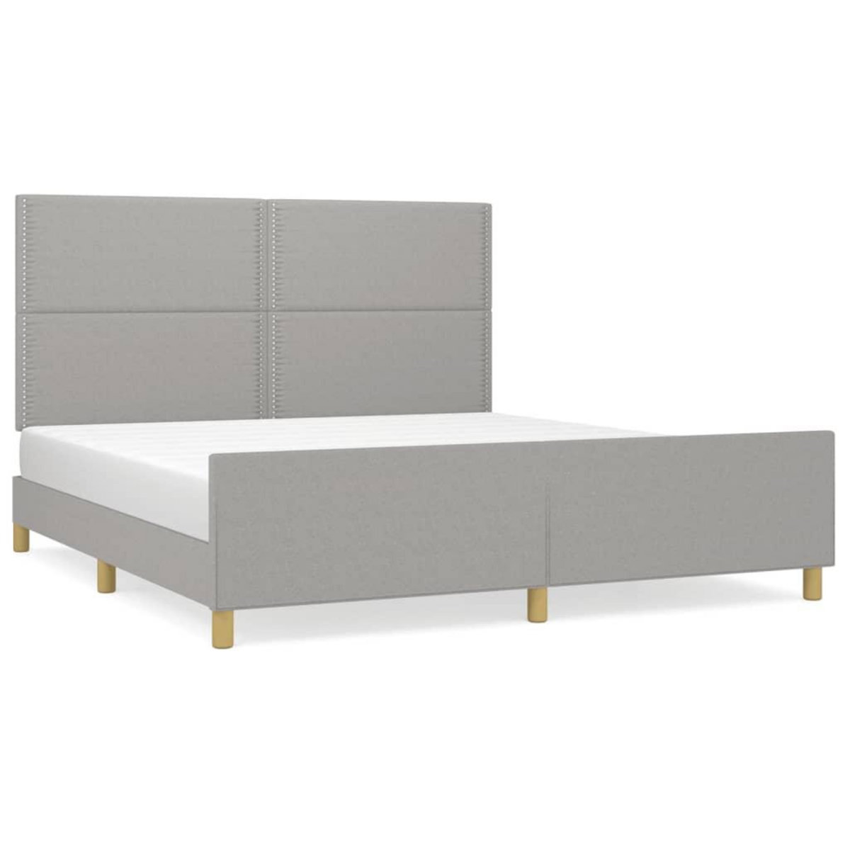 VIDAXL Cadre de lit sans matelas gris clair 180x200 cm tissu