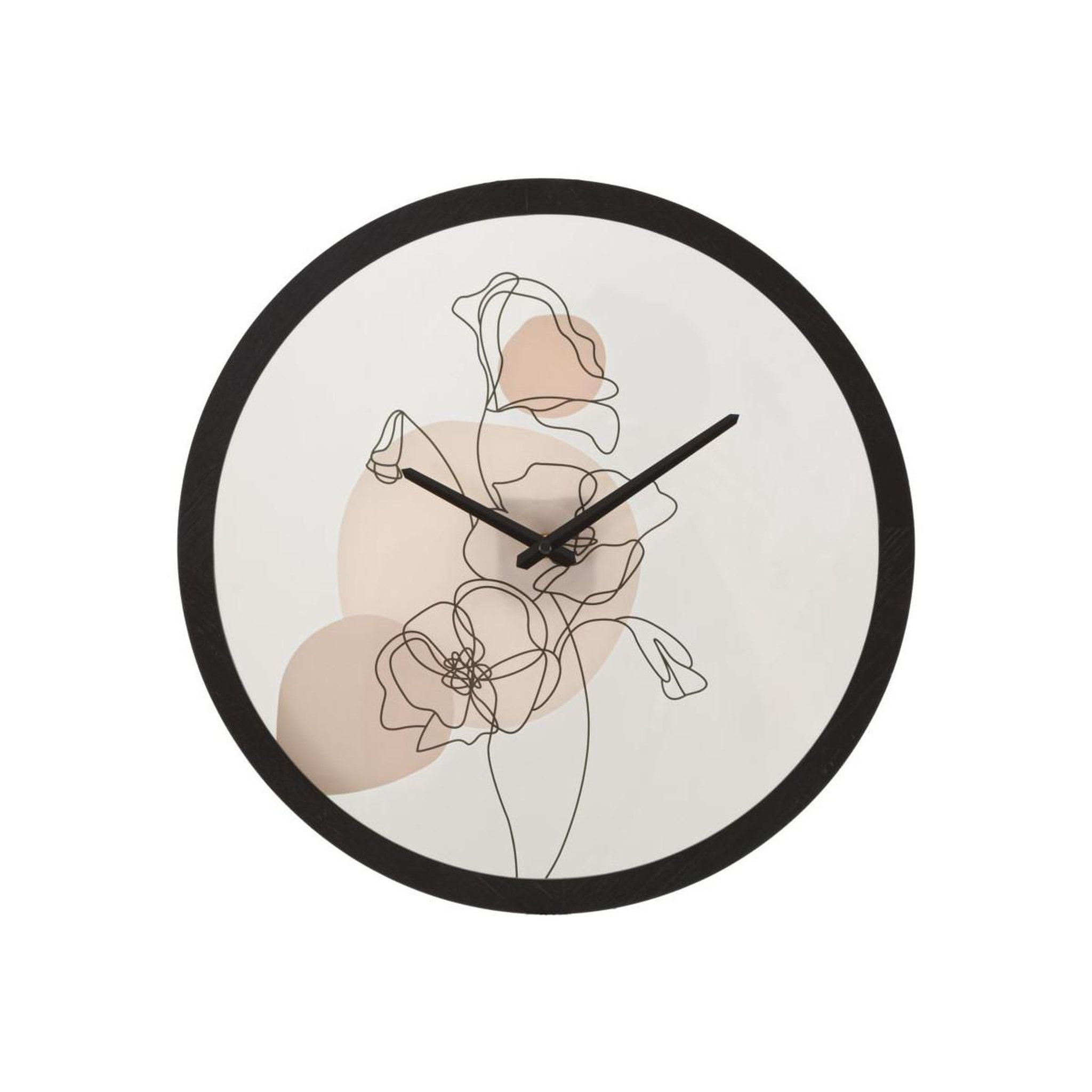 Paris Prix Horloge murale en verre  fleurs  40cm multicolore