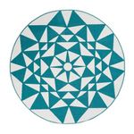 Paris Prix Tapis Rond &#xE0; Poils Courts  Esperanto IX  Turquoise. Coloris disponibles : Bleu