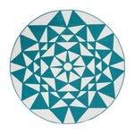 Paris Prix Tapis Rond à Poils Courts  Esperanto IX  Turquoise. Coloris disponibles : Bleu