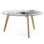 Voir la diapositive 2 : Paris Prix Table Basse Design  Kastra  90cm Transparent