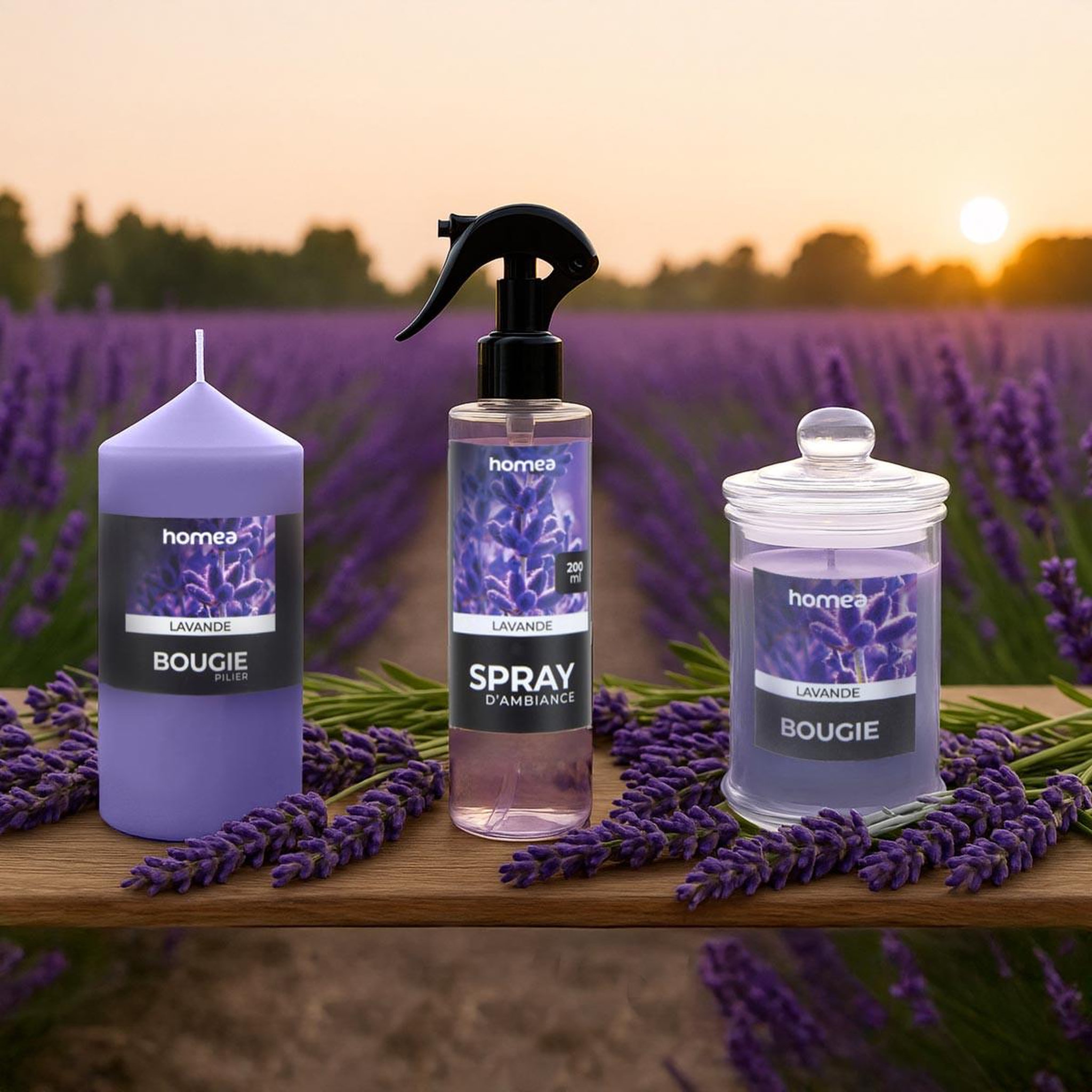 Voir la diapositive 2 : HOMEA Spray d'ambiance  essentiel ii  200ml lavande