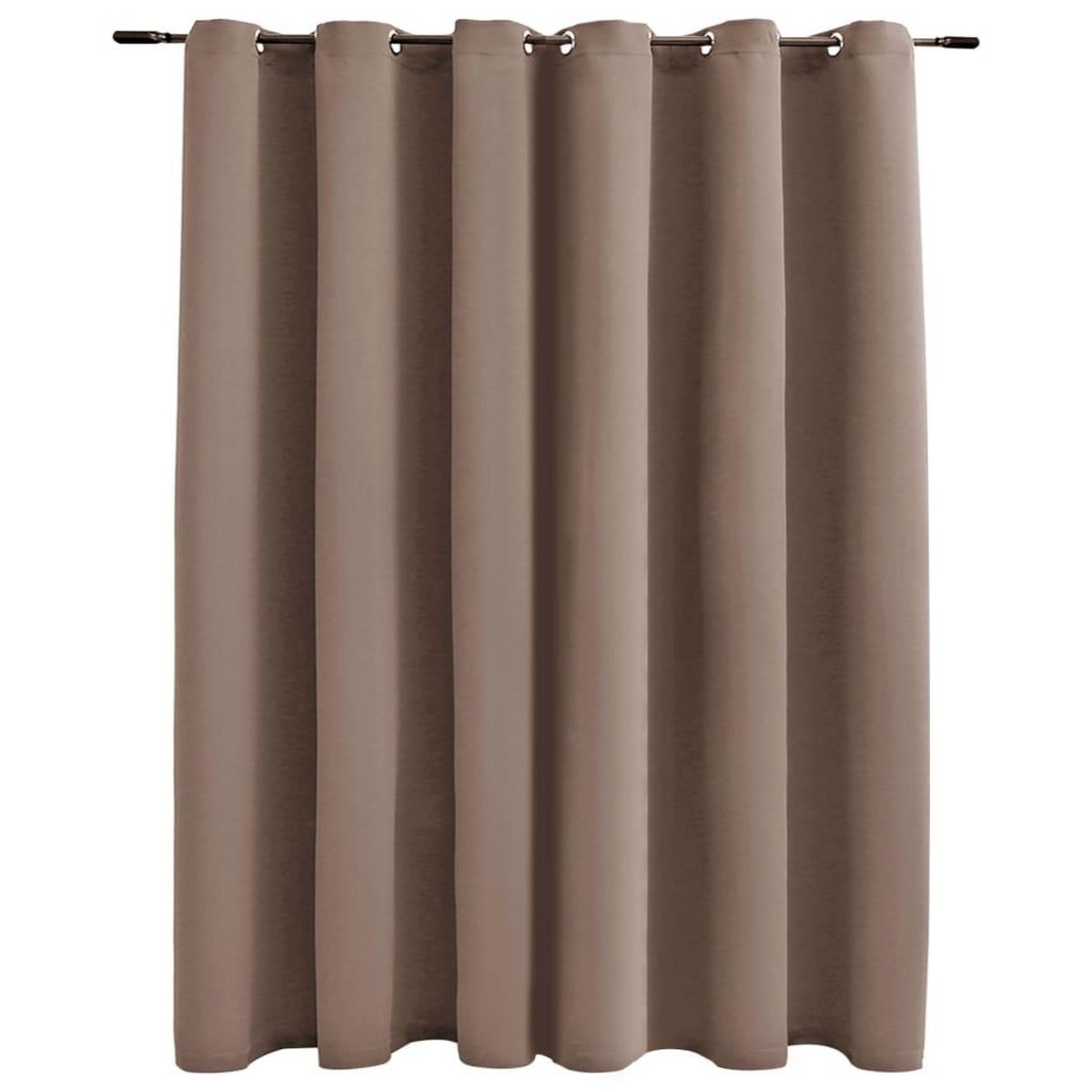 VIDAXL Rideau occultant avec anneaux en metal Taupe 290x245 cm