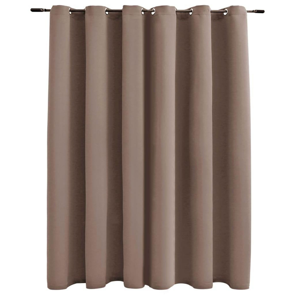 VIDAXL Rideau occultant avec anneaux en metal Taupe 290x245 cm