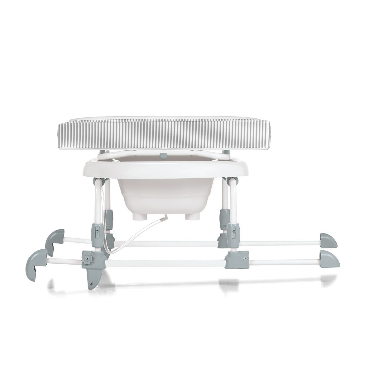 BREVI BAGNOTIME Table à langer adaptable sur baignoire adulte - lapinou perle