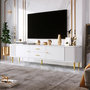 Voir la diapositive 4 : MERAX Meuble tv blanc 170 cm mdf