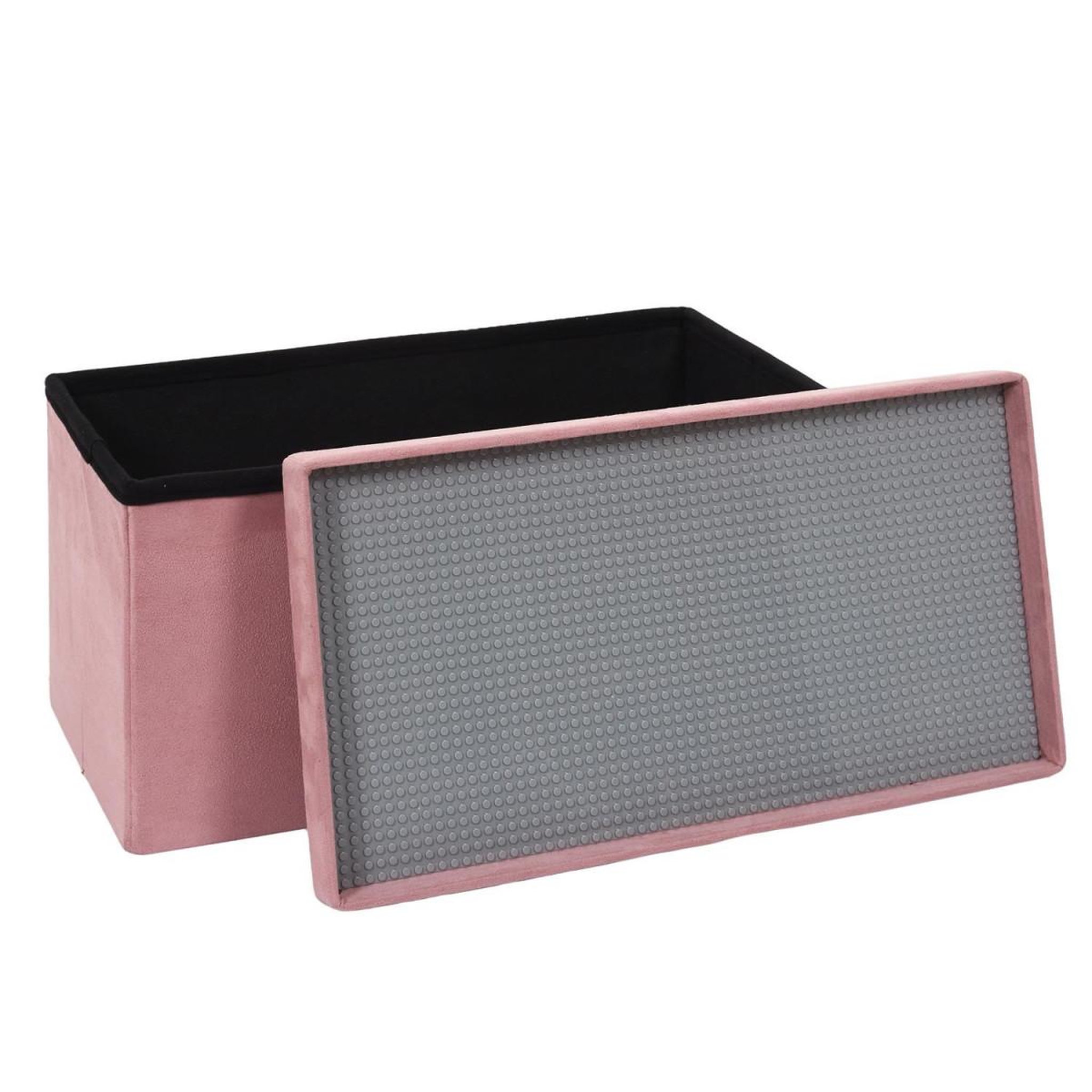 Voir la diapositive 5 : HOME DECO KIDS Banc & coffre pliable enfant  brique  52cm rose
