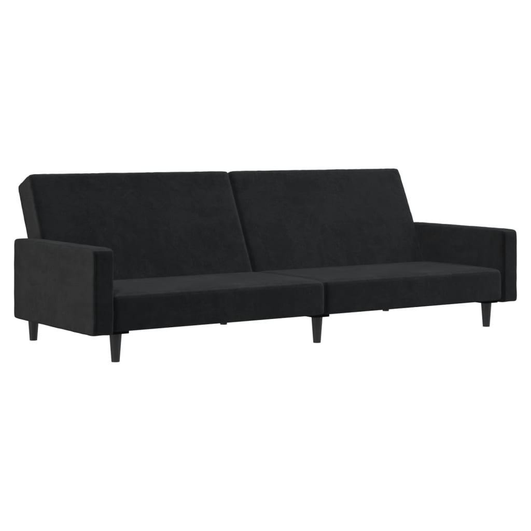 Voir la diapositive 2 : VIDAXL Canape-lit 2 places noir velours