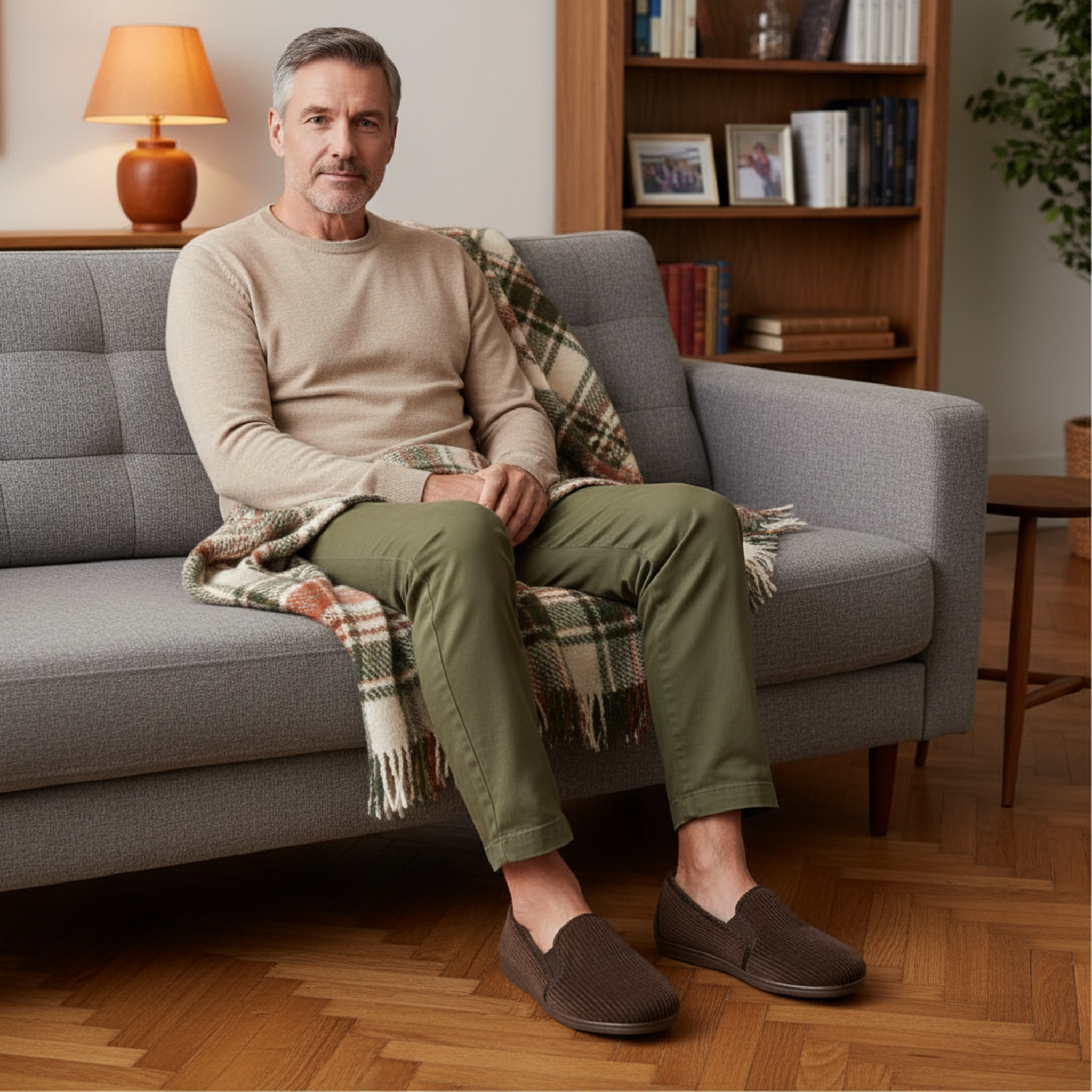 Voir la diapositive 4 : OZABI Ozabi pantoufles charentaises homme fabriquées en espagne, effet structuré