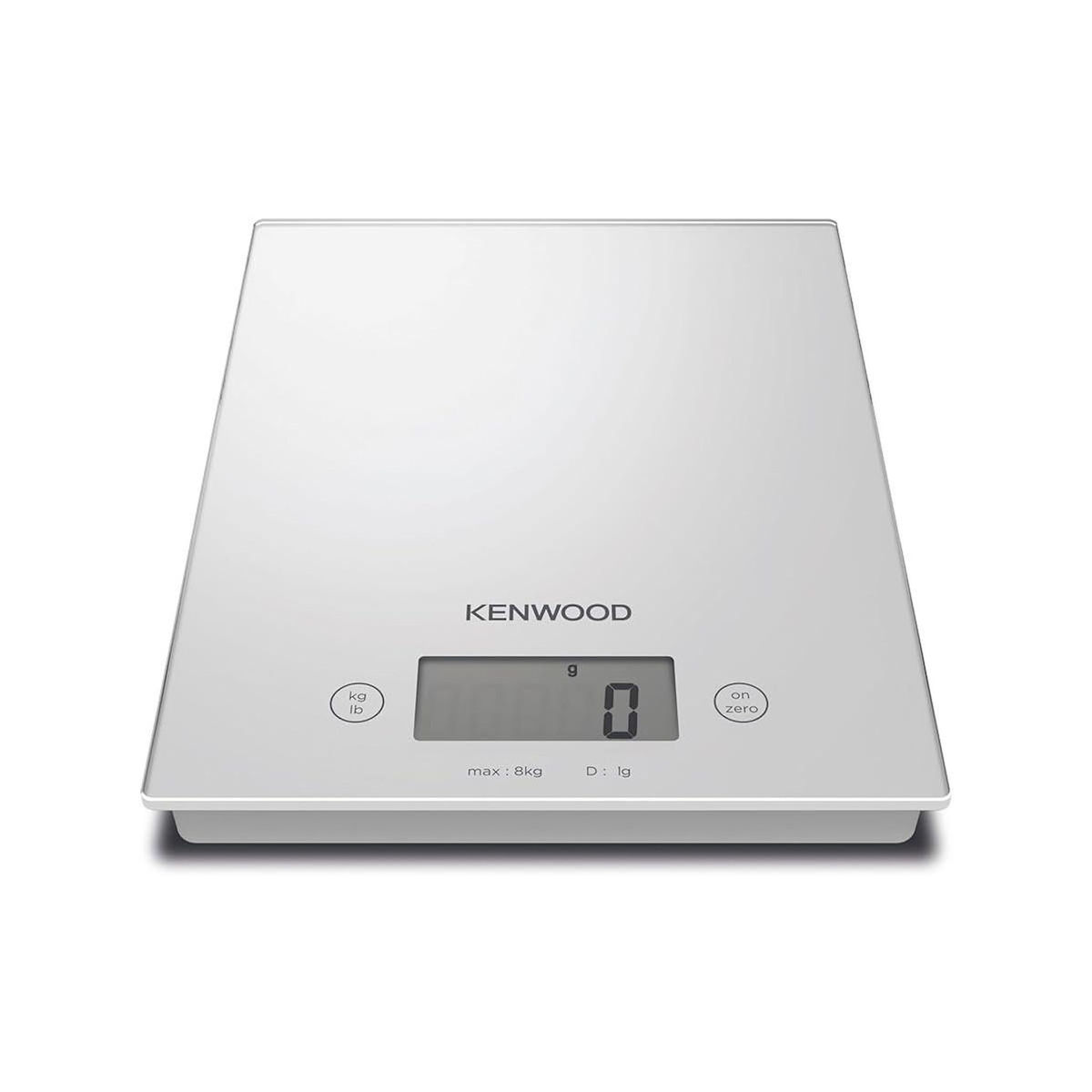 KENWOOD Balance de cuisine Kenwood WEP60.000WH électronique 8 kg avec plateforme en verre blanc