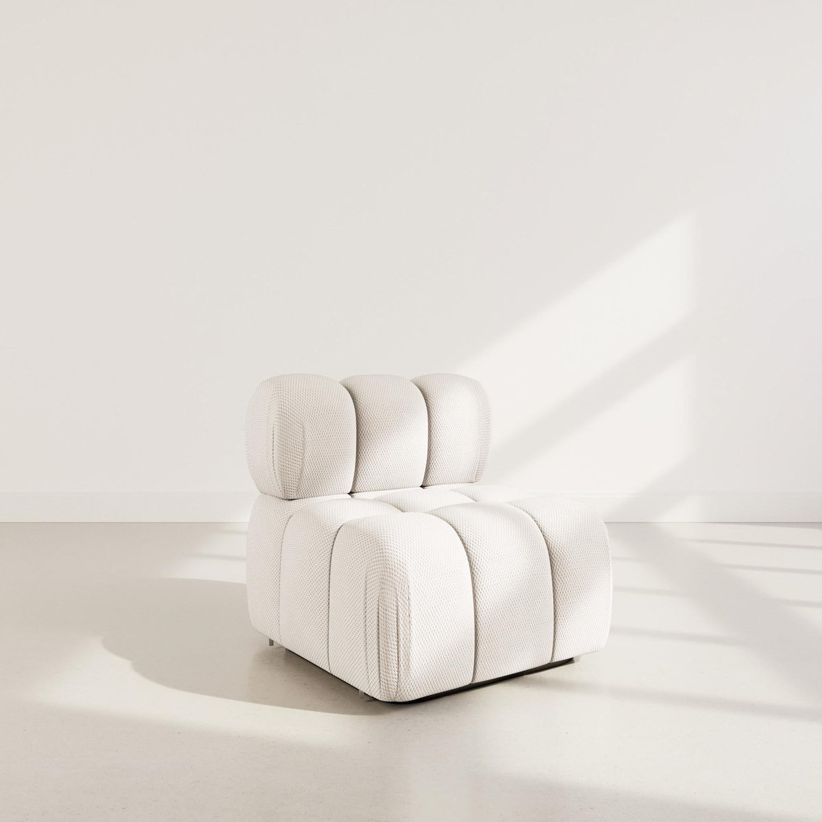 LISA DESIGN Ruby - module d'assise en velours texturé