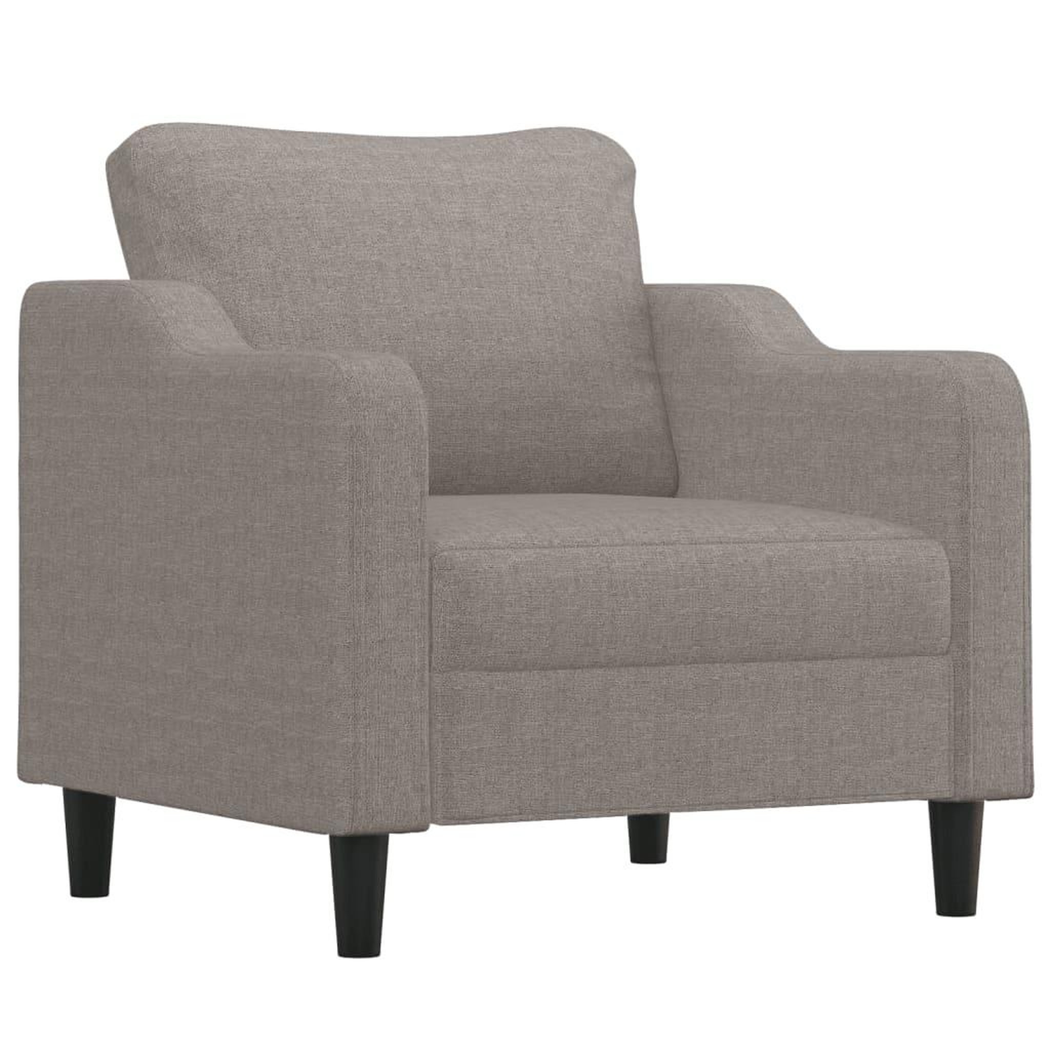 Voir la diapositive 2 : VIDAXL Fauteuil Taupe 60 cm Tissu