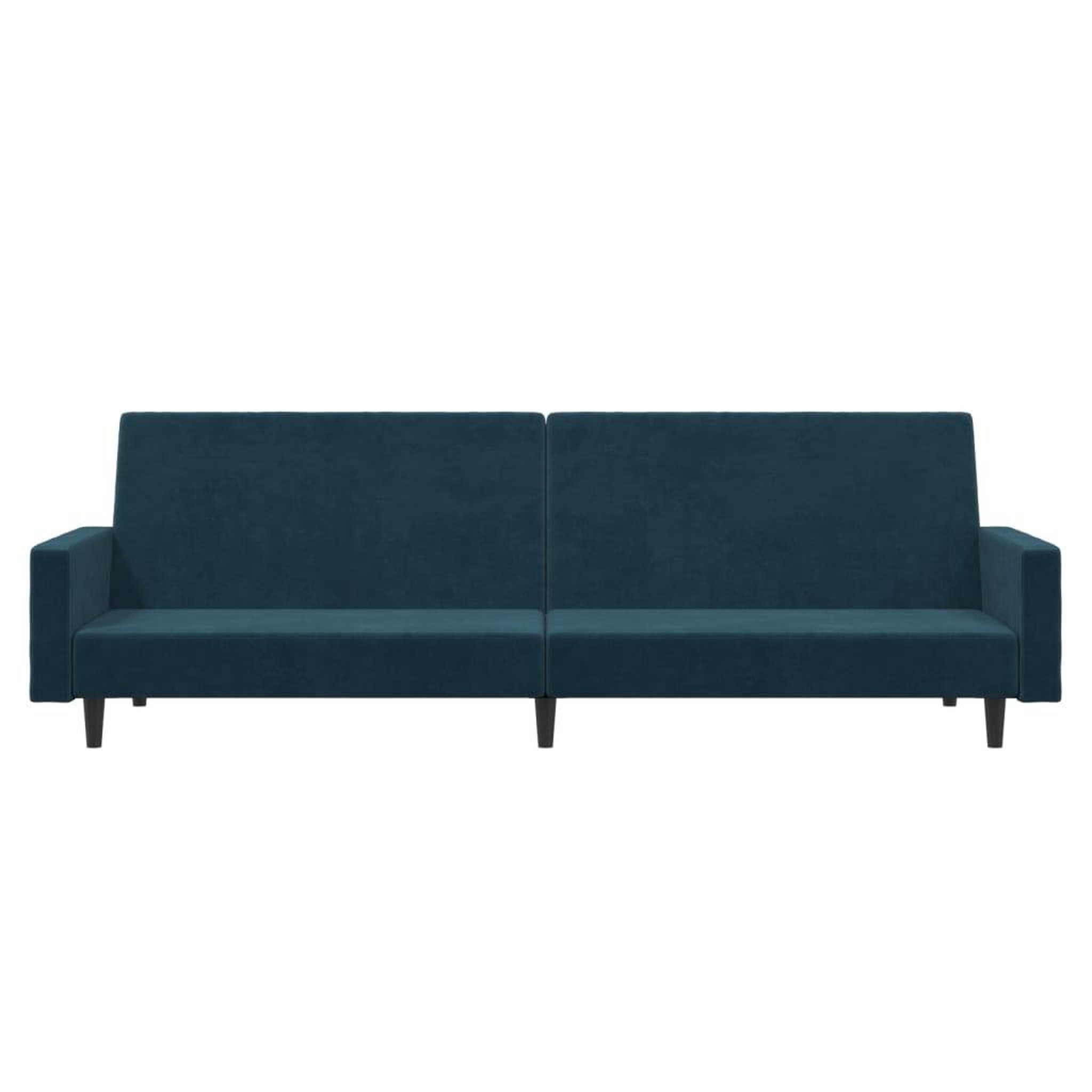 Voir la diapositive 5 : VIDAXL Canape-lit a 2 places Bleu Velours