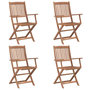 Voir la diapositive 3 : VIDAXL Ensemble a manger d'exterieur pliable 5pcs Bois d'acacia solide