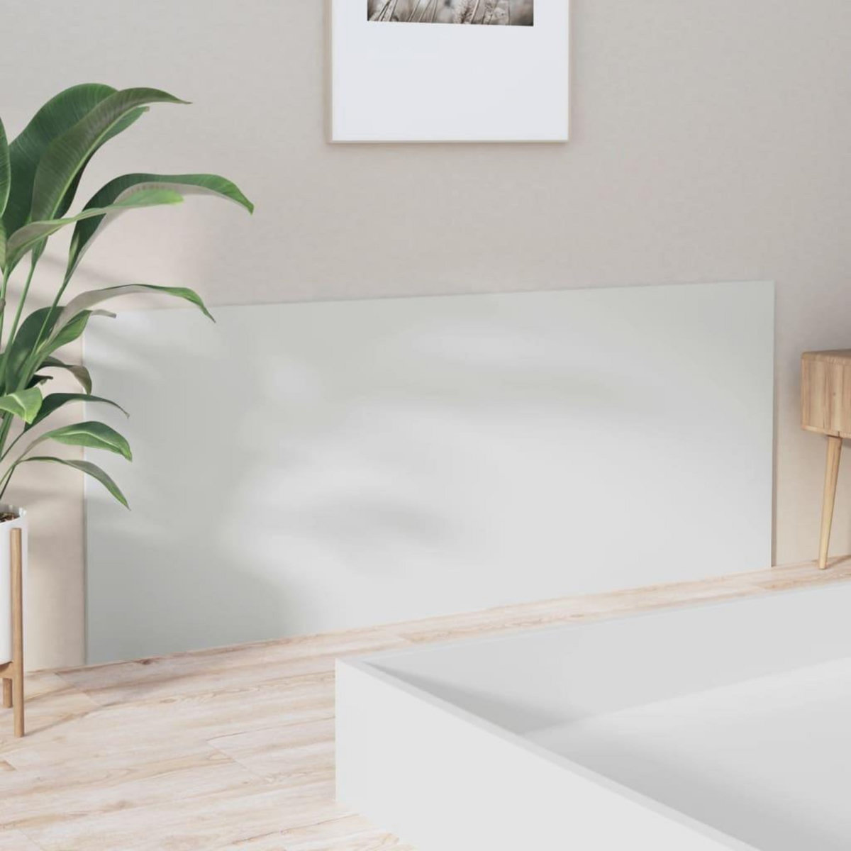 VIDAXL Tete de lit Blanc brillant 200x1,5x80 cm Bois d'ingenierie