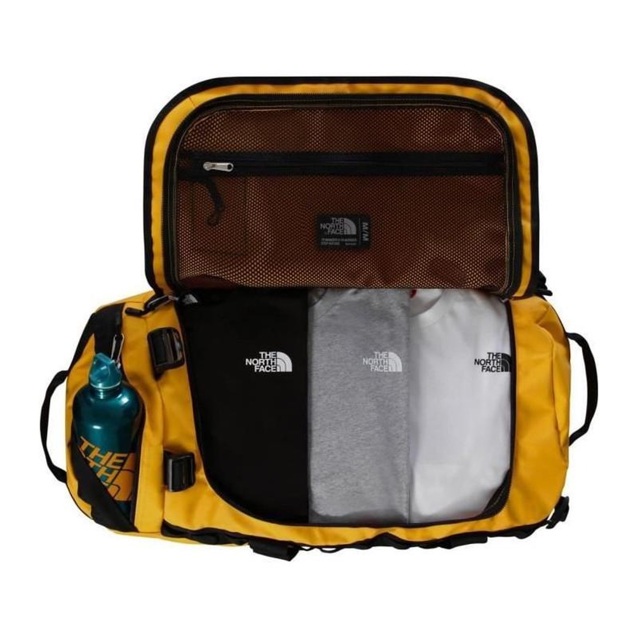 Voir la diapositive 2 : THE NORTH FACE Sac de sport - THE NORTH FACE - Base Camp Duffel M - Gold/Black - L 35,5 x H 63,5 x L 35,5 cm - 71 L