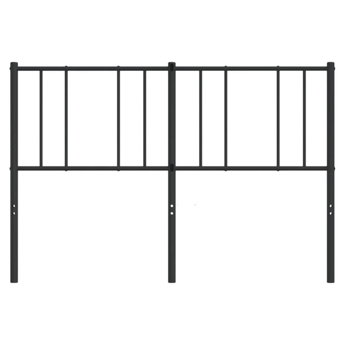 VIDAXL Tete de lit metal noir 150 cm