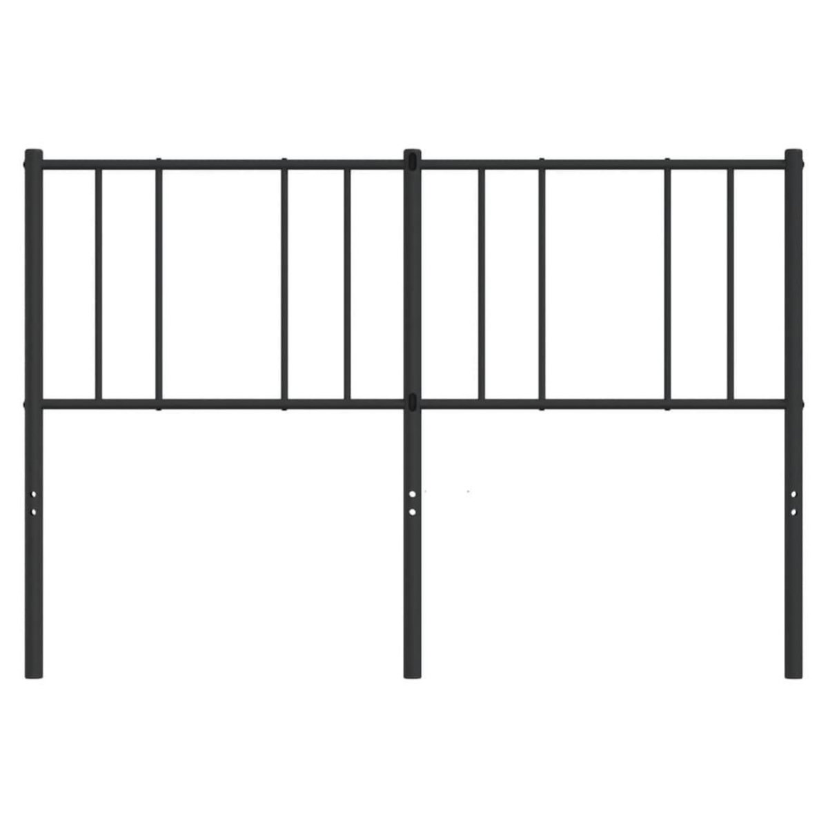 VIDAXL Tete de lit metal noir 150 cm