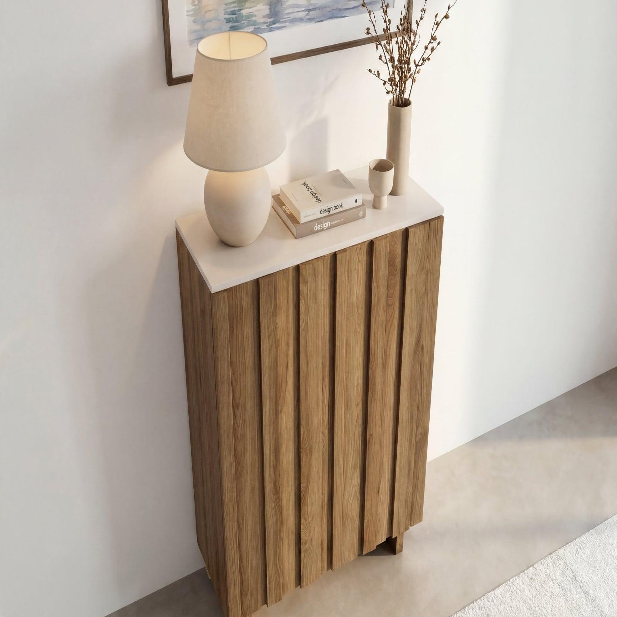 Voir la diapositive 4 : CASANOVA PARIS Perla - commode 2 tiroirs en mdf chêne foncé