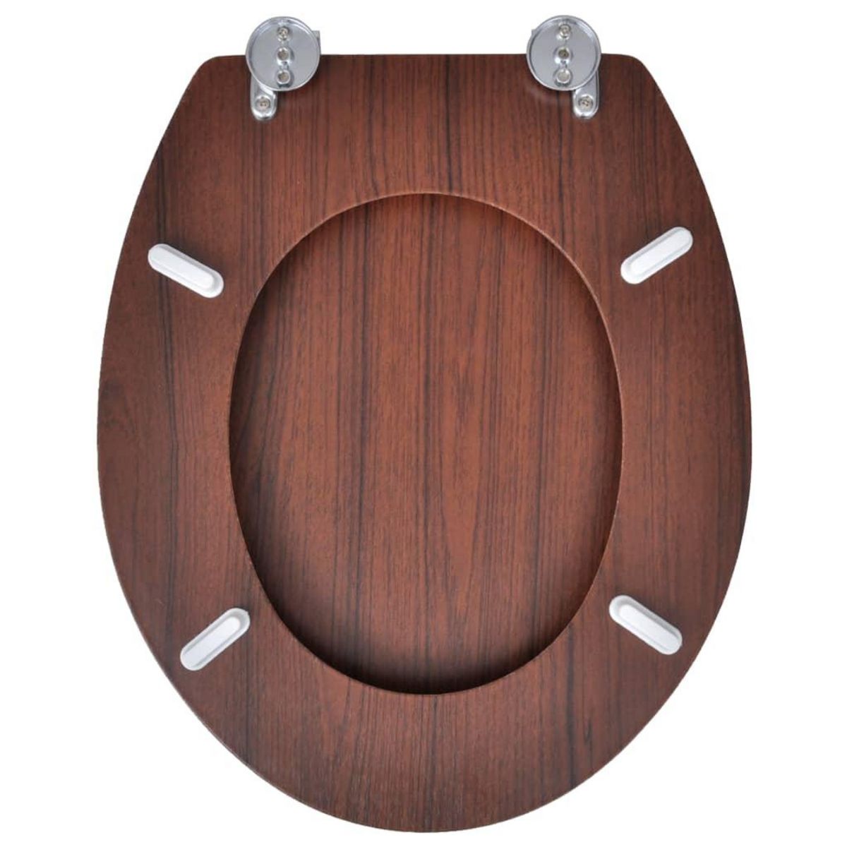 VIDAXL Sieges de toilette avec couvercles 2 pcs MDF Marron